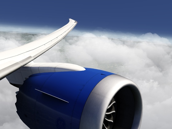 United 787-10 Flight to Long Beach