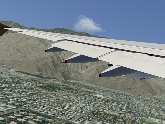 Etihad A380 departure out of Palm Springs KPSP