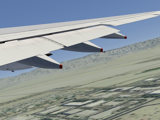 Etihad A380 departure out of Palm Springs KPSP