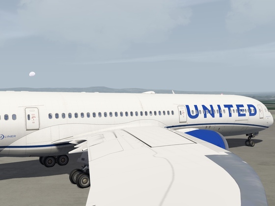 United 787-10 flight to KSMF (Sacramento)