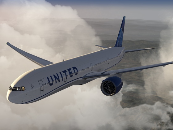 Flight to KSMF Sacramento in United Boeing 777-300ER