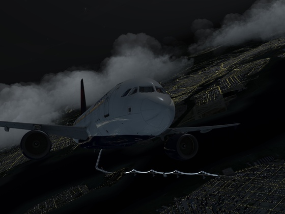 Delta A319 flight from KOAK-KCVH