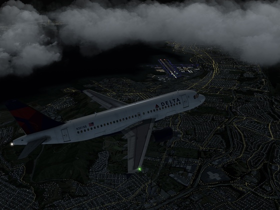 Delta A319 flight from KOAK-KCVH