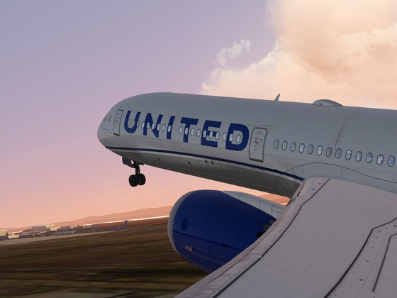 United 787-10 Takeoff Travis AFB