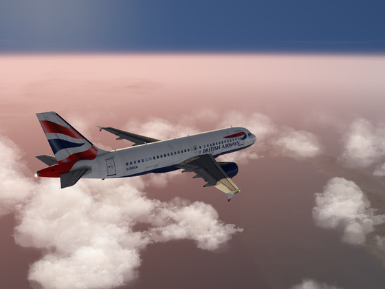British Airways A319 Flight to KLAX